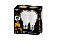 LED電球　E17口金　断熱材施工器具対応　40W相当　2個パック　電球色（2017年度省エネ目標基準値達成モデル）