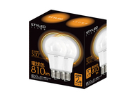 LED電球　E26口金　全方向タイプ(300°)　60W相当　2個PK　電球色