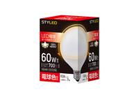LED電球(ボールタイプ・G95)　E26口金　60W相当　電球色