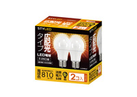 LED電球　E26口金　60W相当　2個PK　電球色【生産終了】
