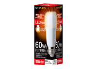 LED電球(T形)　E26口金　60W相当　電球色