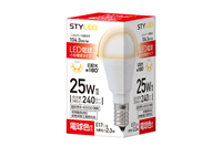 LED電球 E17口金 断熱材施工器具対応 25W相当 電球色（2017年度省エネ目標基準値達成モデル）