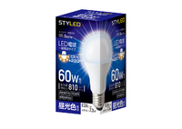 LED電球 E26口金 密閉器具対応 60W相当 昼光色（2017年度省エネ目標基準値達成モデル）
