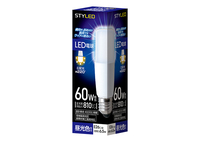 LED電球 E26口金 T形 60W相当 810lm 昼光色---HDT60D1