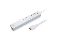 USB充電ポート付電源タップ コンセント4口＋USB2ポート（合計3.1A） 電源コード2ｍ ---PTP4U2-PD20-W