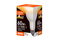 LED電球 E26口金 レフ電球タイプ 60W相当  密閉器具対応 500lm 電球色---HDR6E26L1