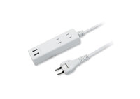 USB充電ポート付電源タップ コンセント2口＋USB2ポート（合計3.4A） 電源コード2ｍ---HTWS2234-2W