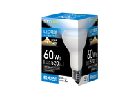 LED電球 E26口金 レフ電球タイプ 60W相当  密閉器具対応 520lm 昼光色---HDR6E26D1