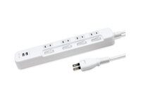 USB充電付電源タップ コンセント4口＋USBポート2口（合計3.4A） 電源コード1ｍ---LTP42WH34-1