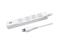 USB充電付電源タップ コンセント4口＋USBポート2口（合計3.4A） 電源コード2ｍ---LTP42WH34-2